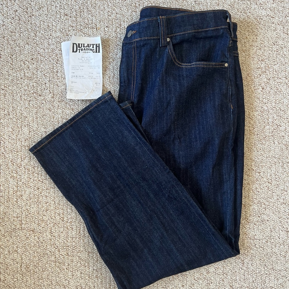 Duluth Trading Jeans 38x30 NWOT